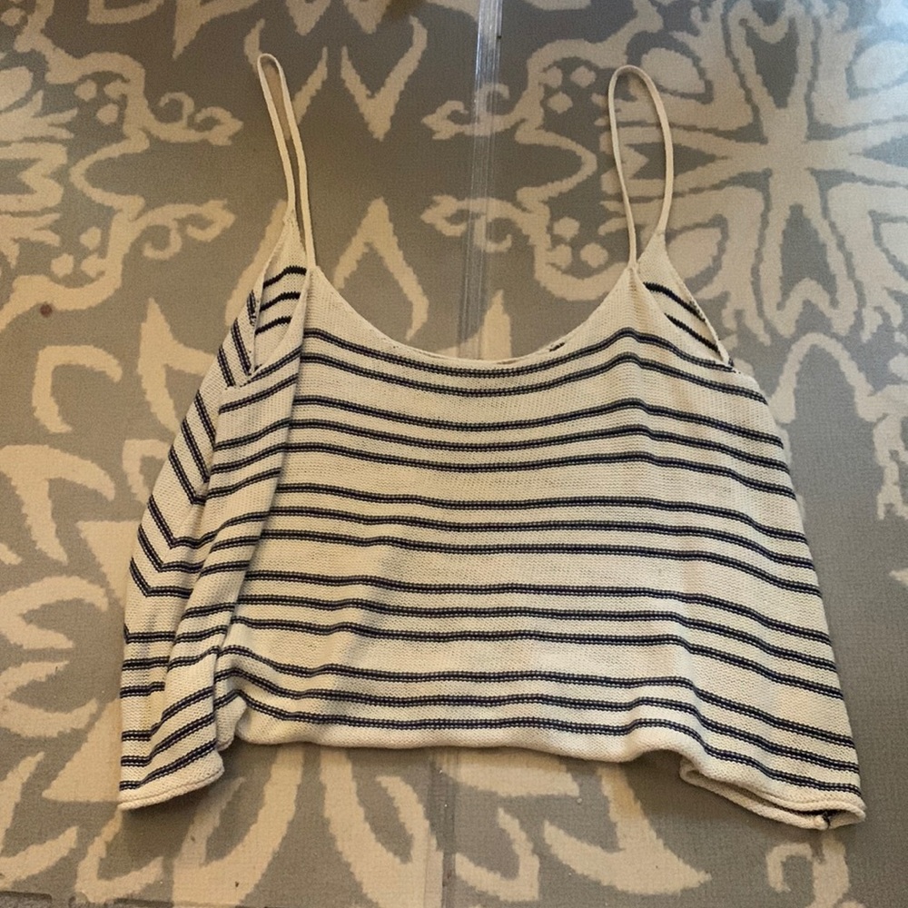 American Eagle cropped stripped tank top